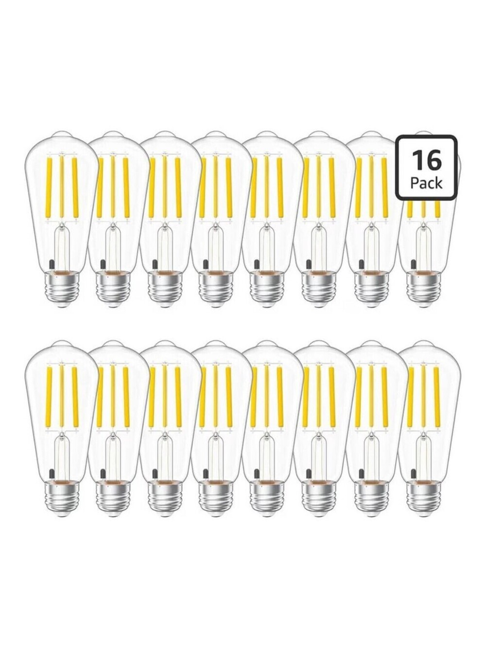 16-Pack Dusk-to-Dawn LED Edison ST58 Bulbs 2700K - New in Box